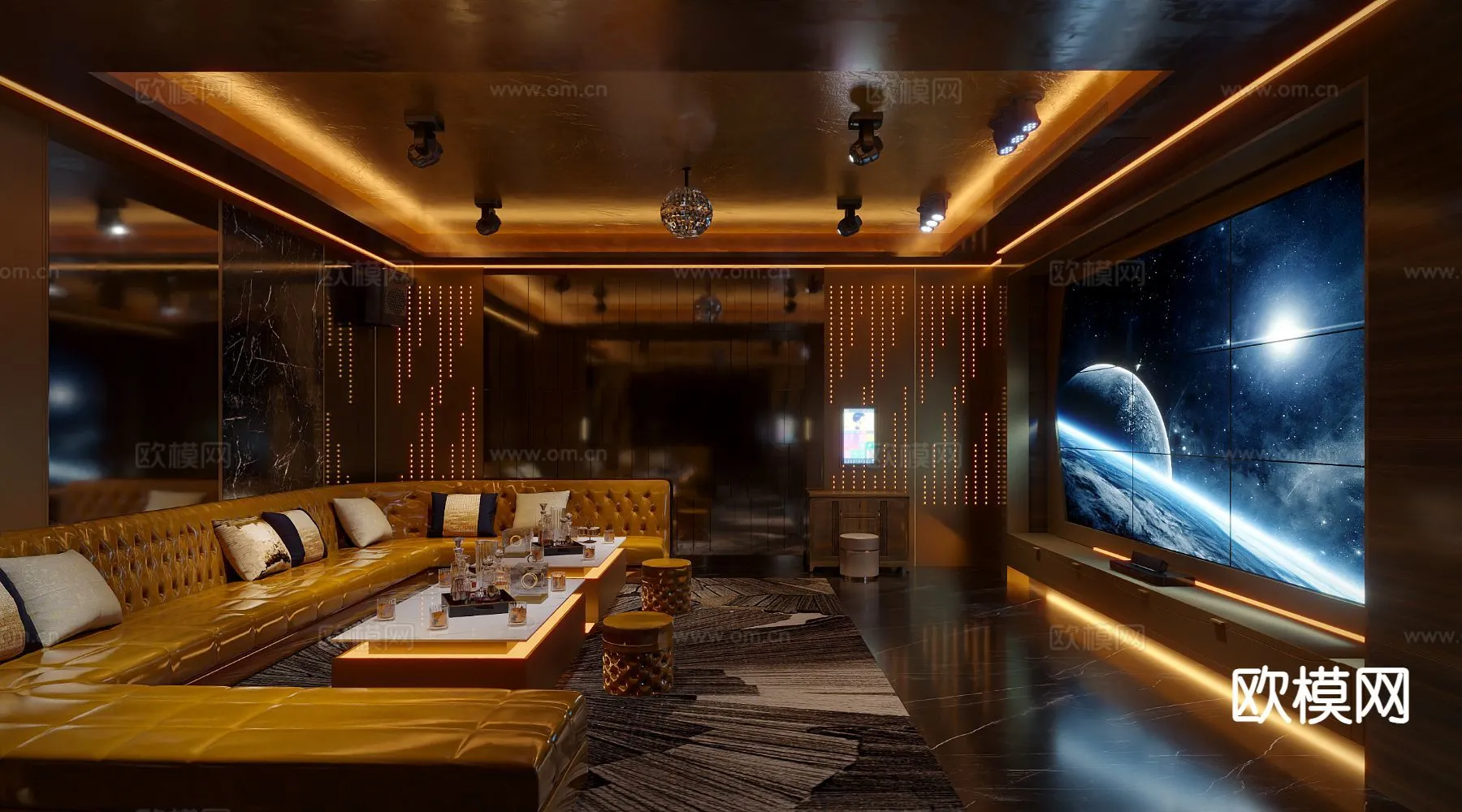 KTV Interior 3D Models - Karaoke - 082 - CORONA Render