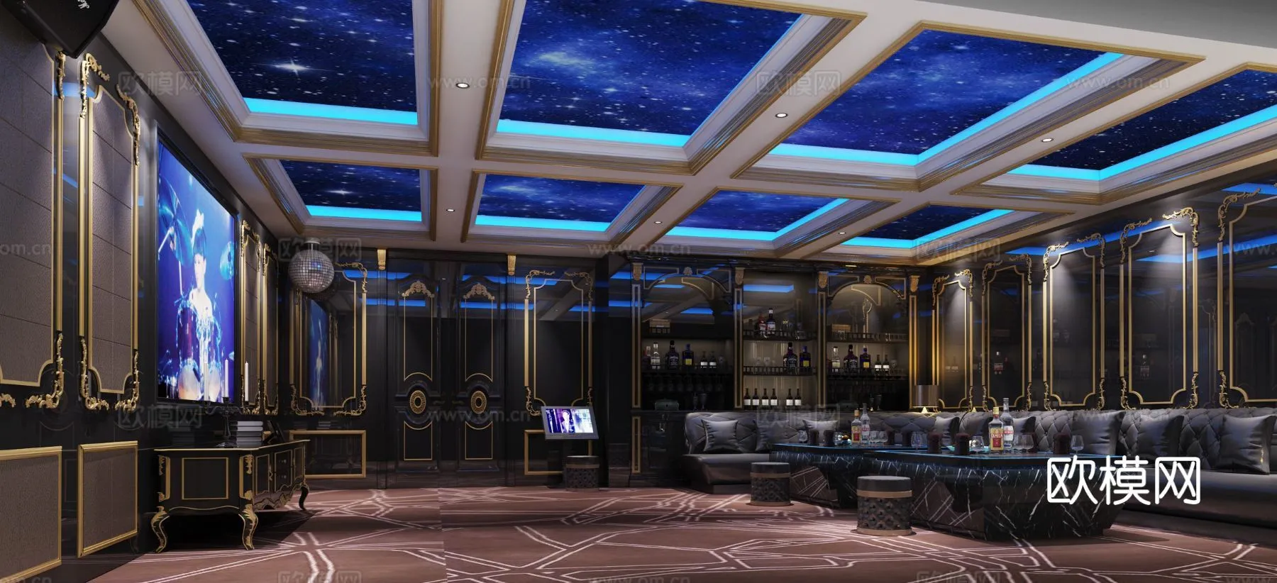 KTV Interior 3D Models - Karaoke - 088 - VRAY Render