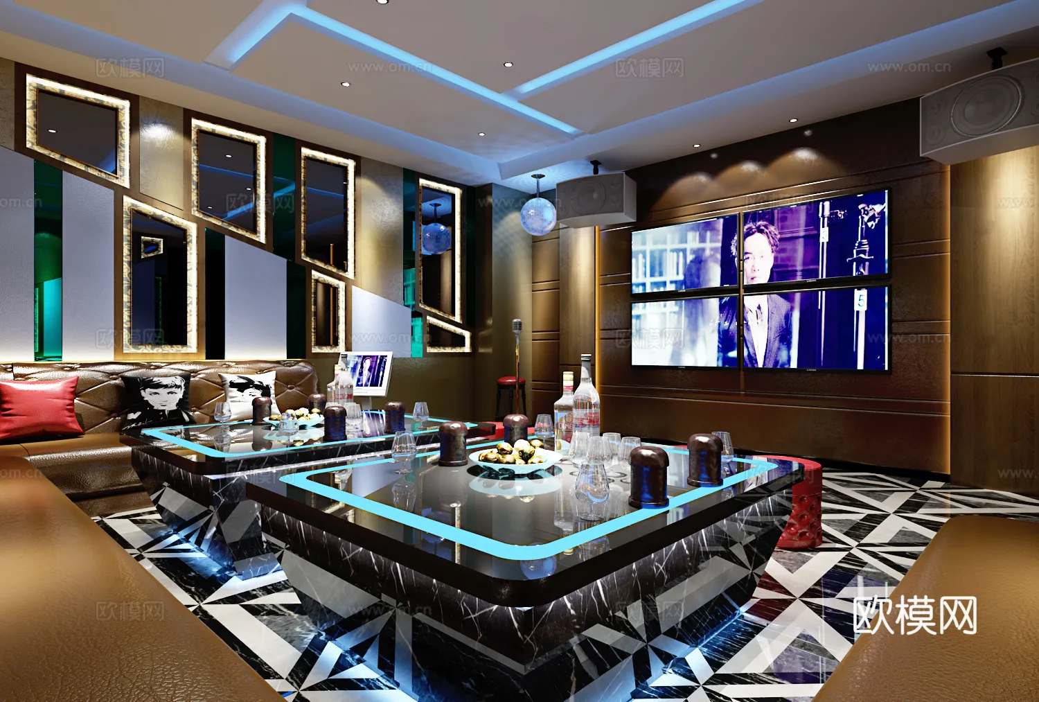 KTV Interior 3D Models - Karaoke - 089 - VRAY Render