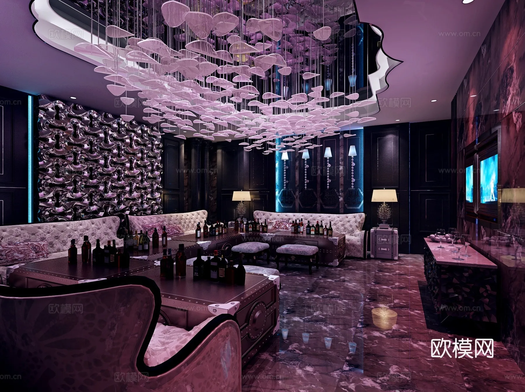 KTV Interior 3D Models - Karaoke - 093 - VRAY Render