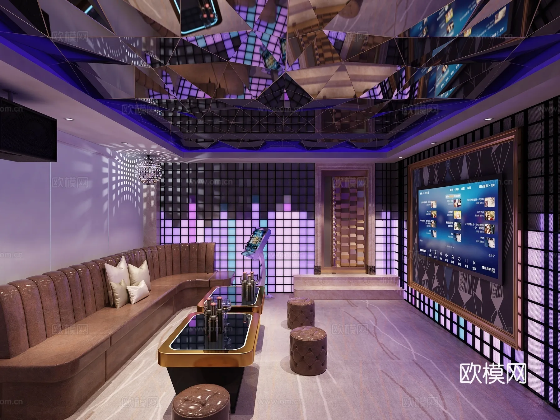 KTV Interior 3D Models - Karaoke - 094 - VRAY Render