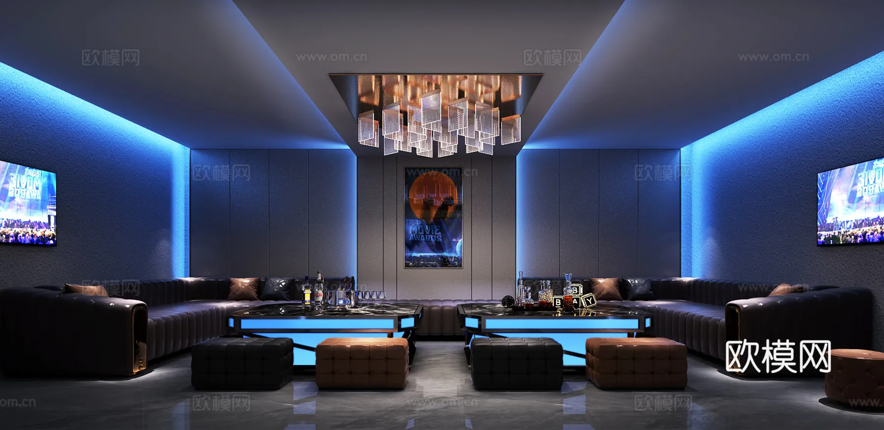 KTV Interior 3D Models - Karaoke - 099 - VRAY Render
