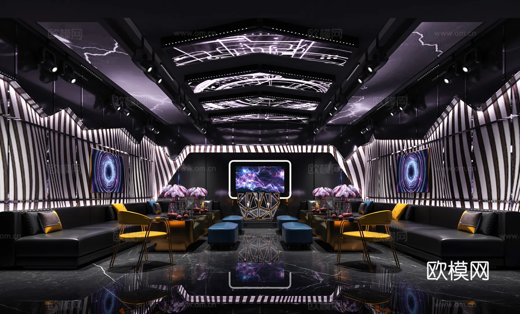 KTV Interior 3D Models - Karaoke - 103 - VRAY Render