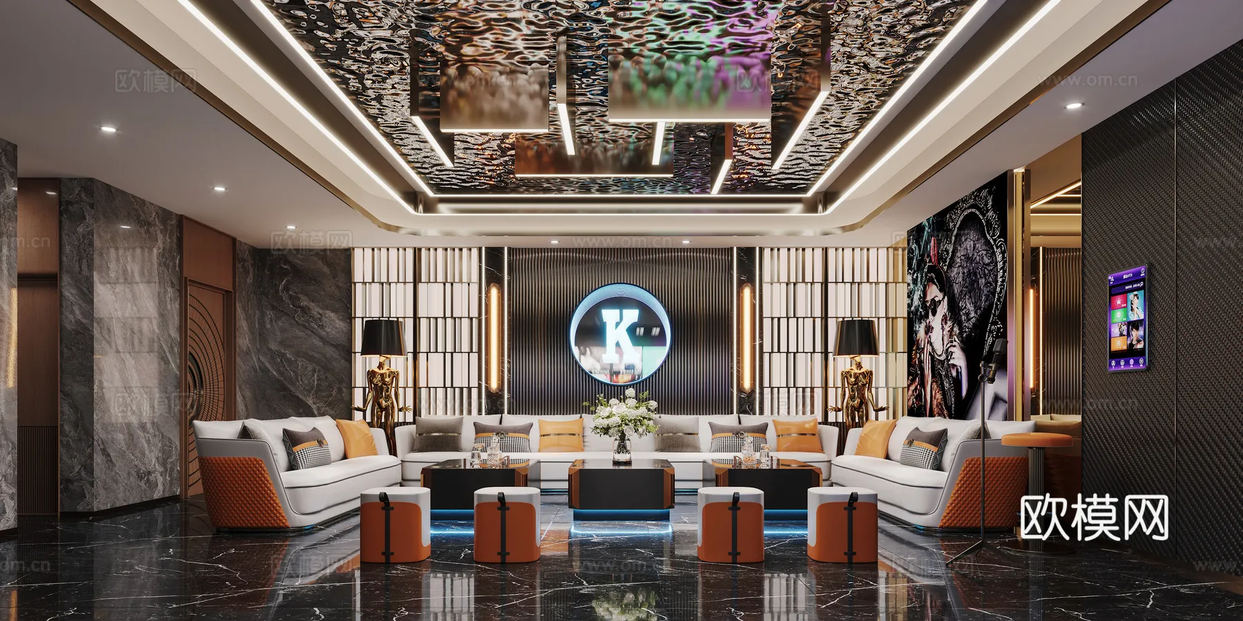 KTV Interior 3D Models - Karaoke - 105 - CORONA Render