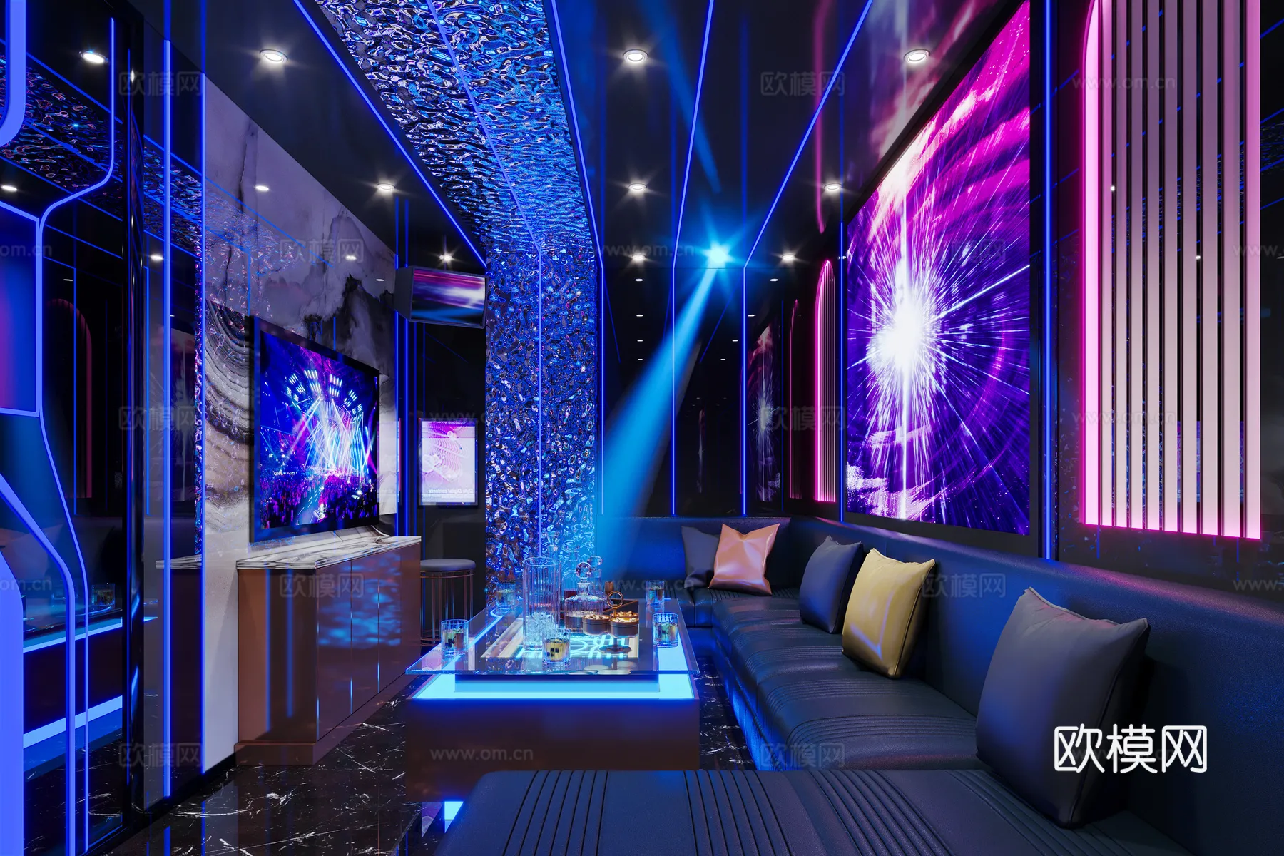 KTV Interior 3D Models - Karaoke - 108 - CORONA Render