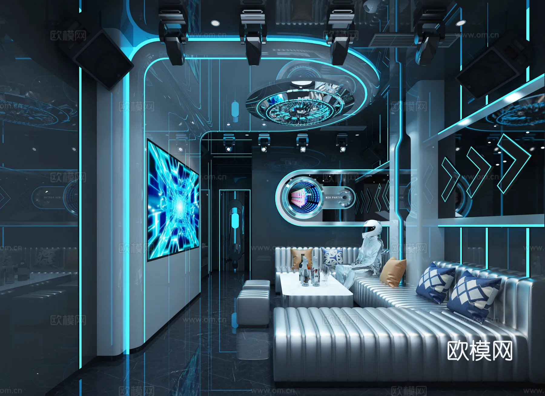 KTV Interior 3D Models - Karaoke - 109 - VRAY Render