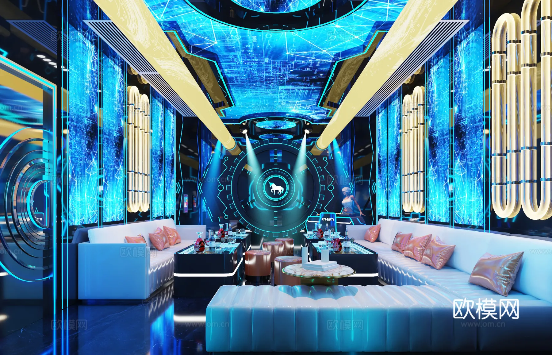 KTV Interior 3D Models - Karaoke - 113 - VRAY Render