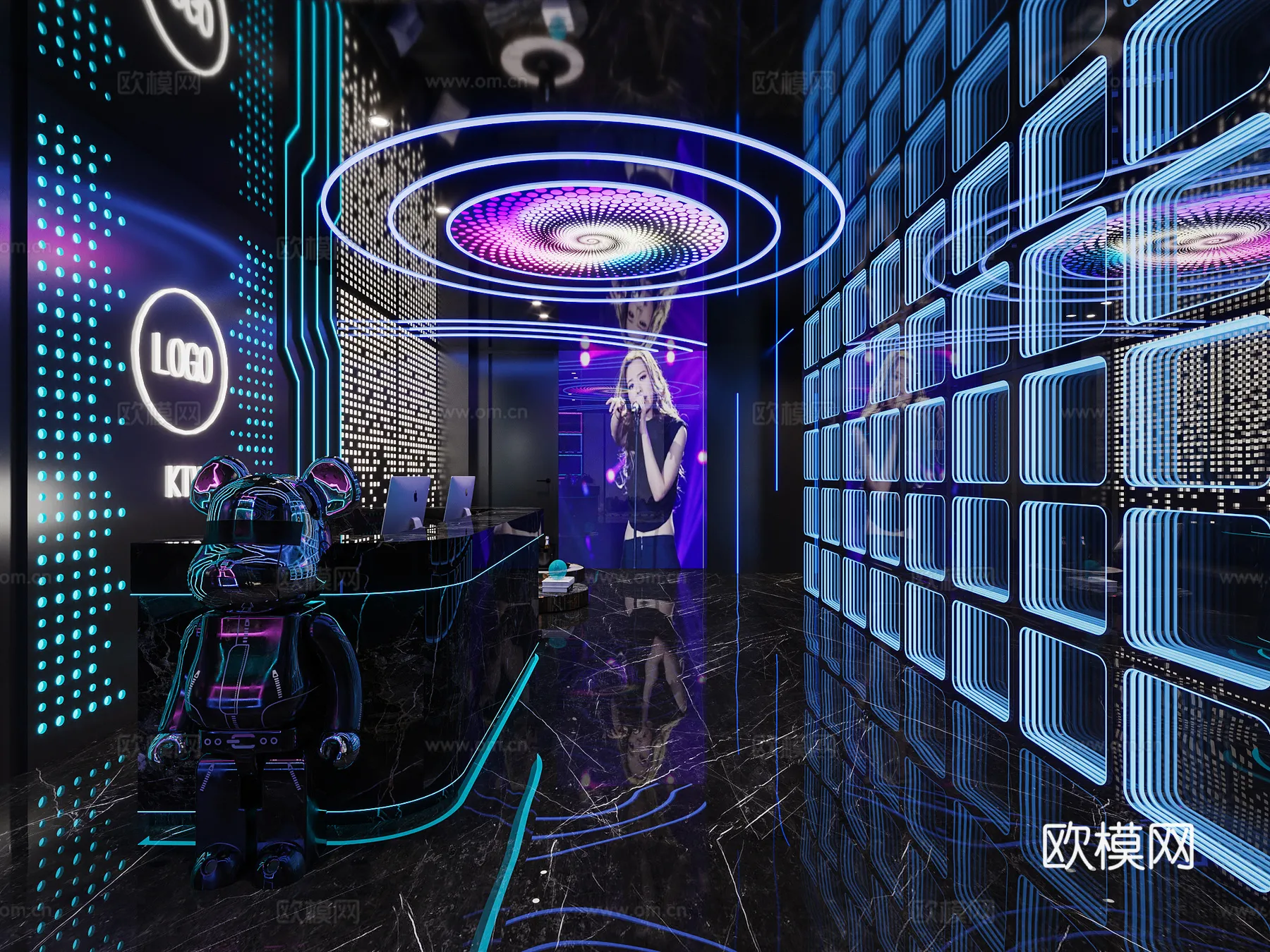KTV Interior 3D Models - Karaoke - 118 - CORONA Render