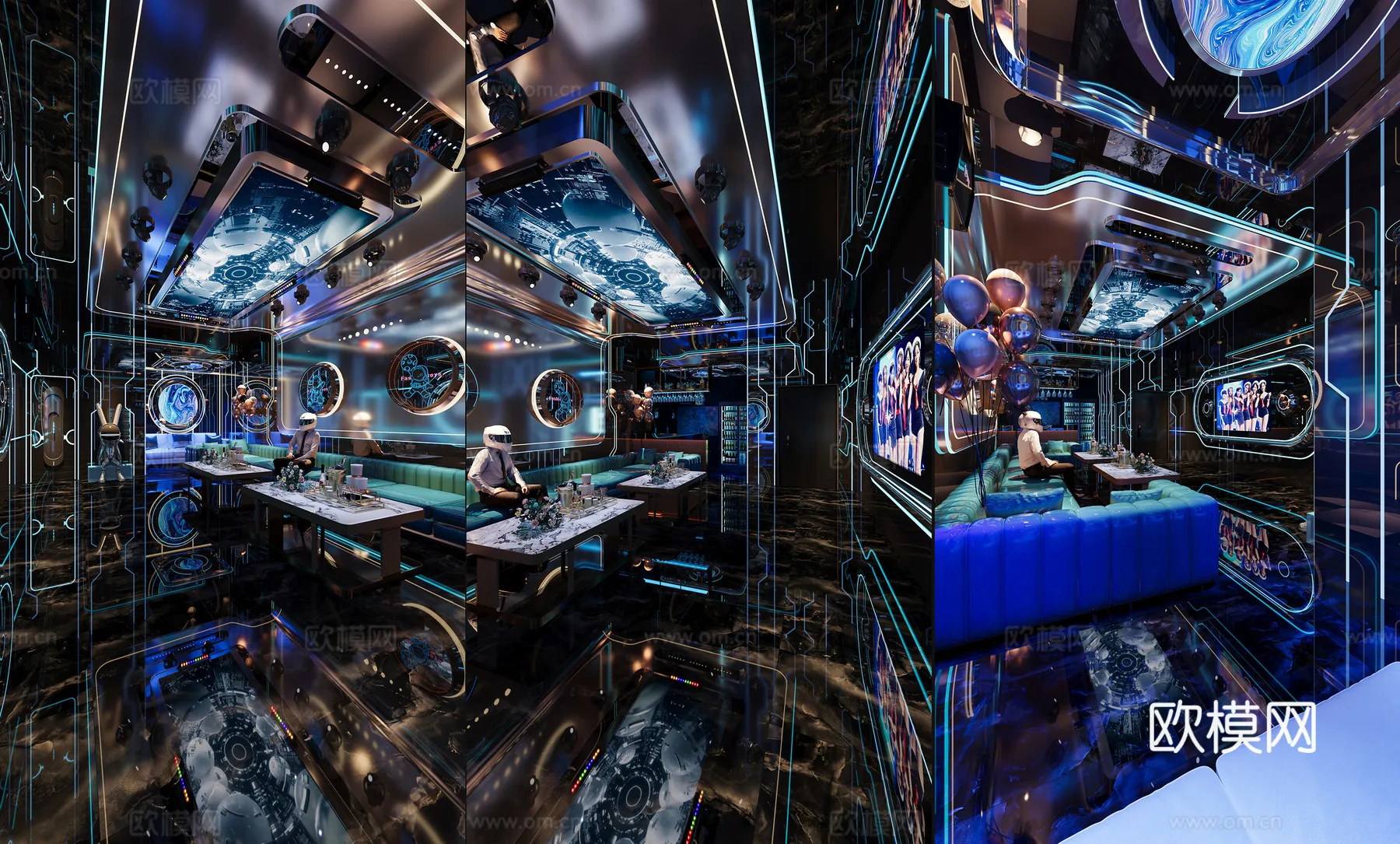 KTV Interior 3D Models - Karaoke - 121 - CORONA Render