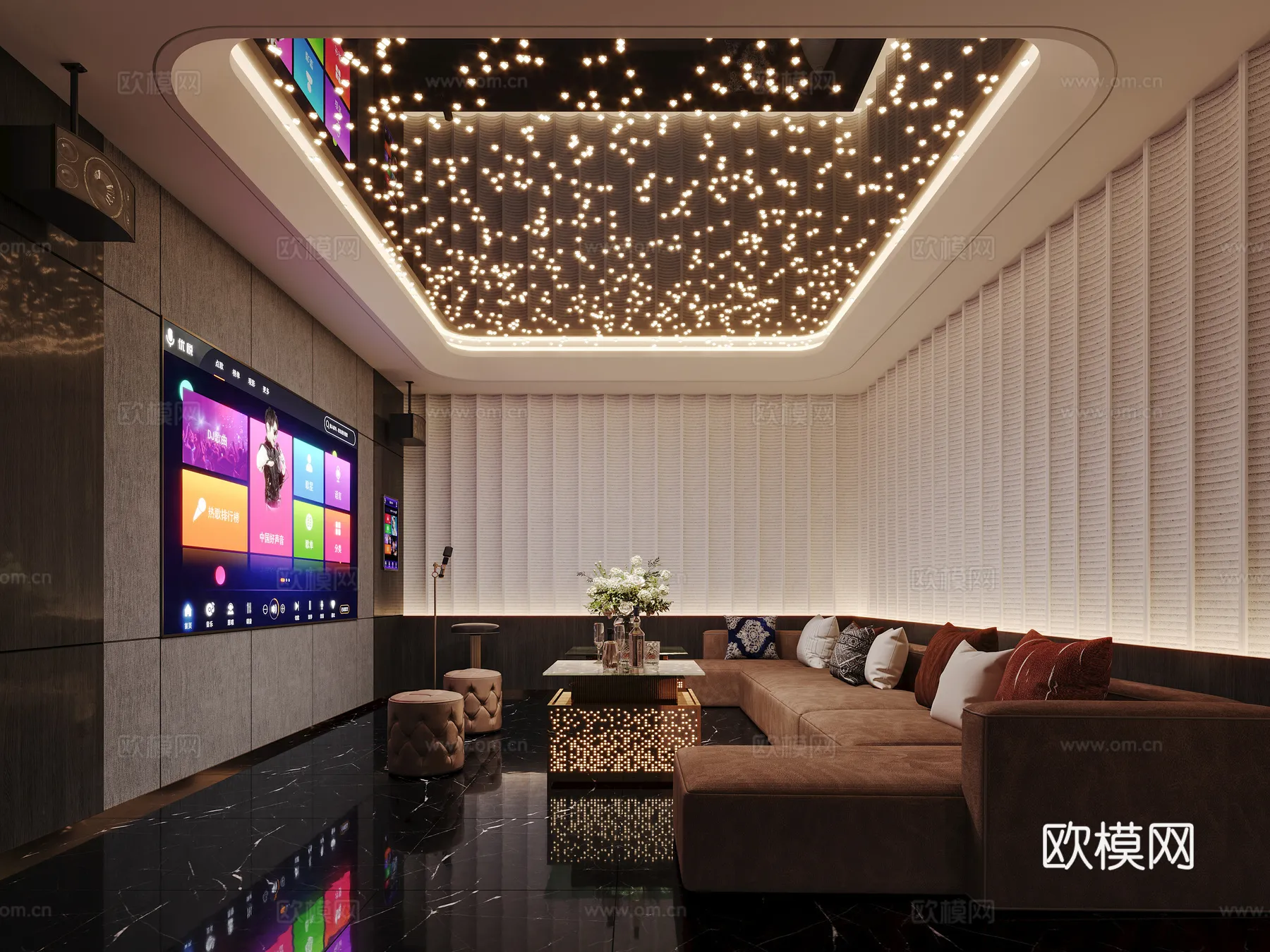 KTV Interior 3D Models - Karaoke - 124 - CORONA Render