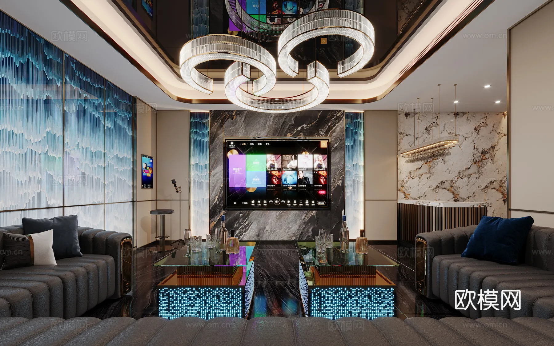 KTV Interior 3D Models - Karaoke - 126 - CORONA Render