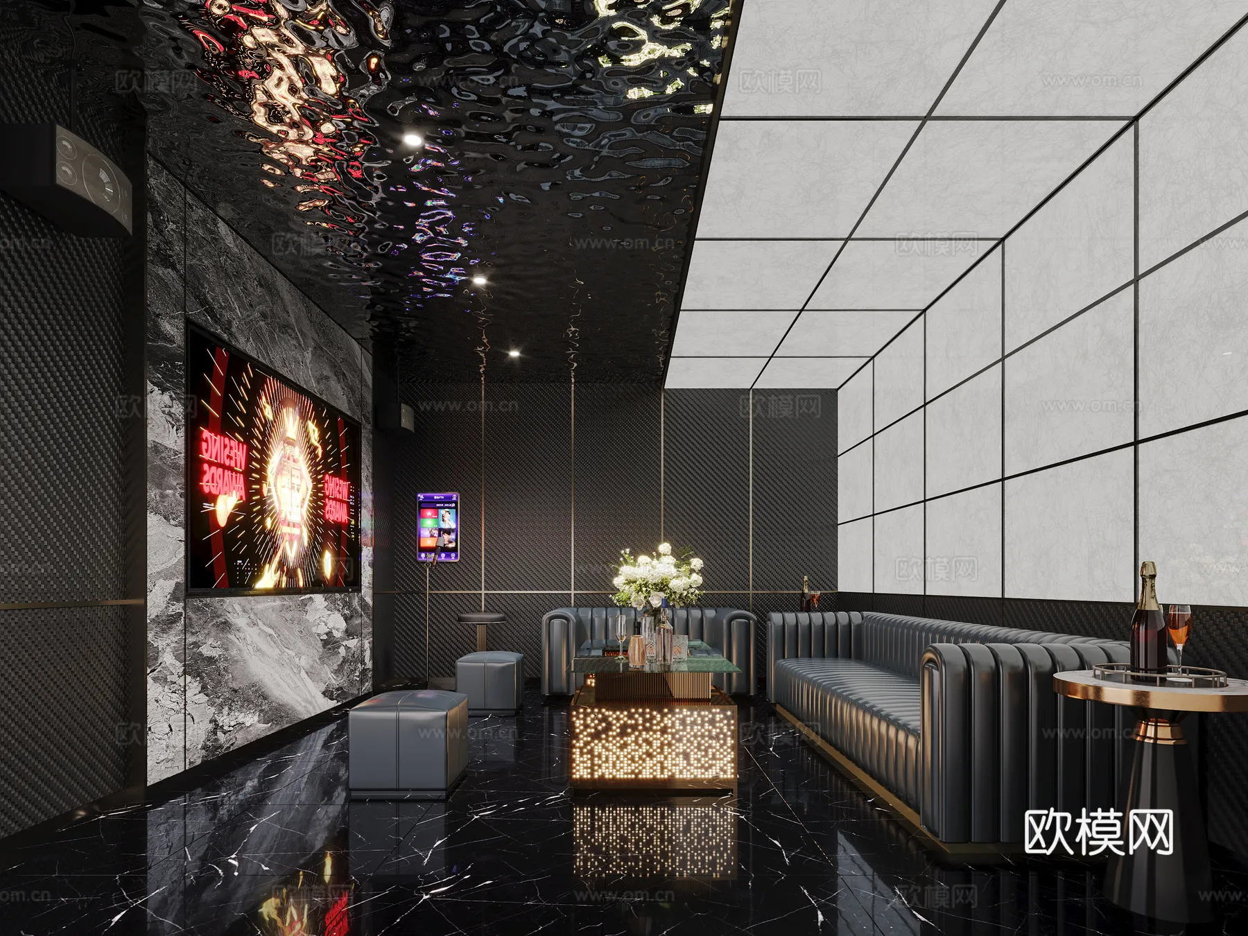 KTV Interior 3D Models - Karaoke - 128 - CORONA Render