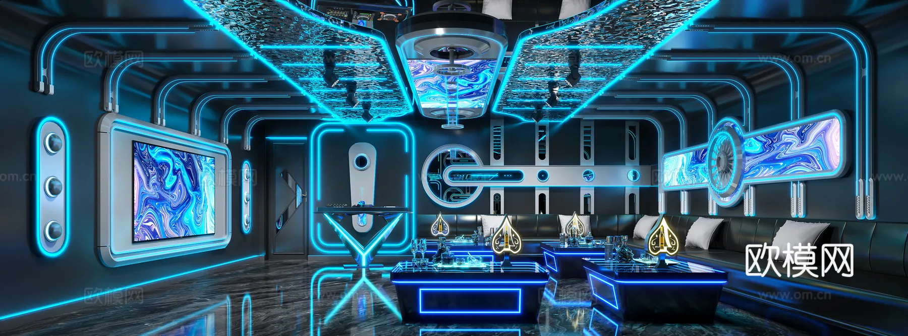 KTV Interior 3D Models - Karaoke - 131 - VRAY Render