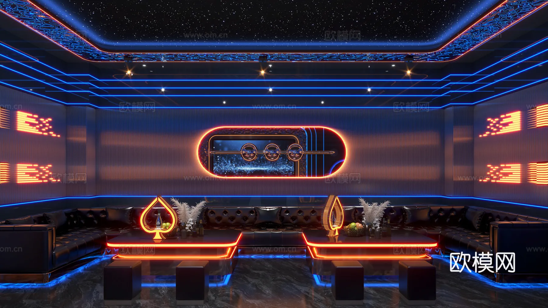 KTV Interior 3D Models - Karaoke - 133 - VRAY Render