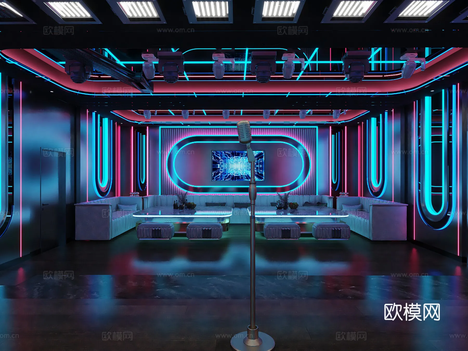 KTV Interior 3D Models - Karaoke - 134 - VRAY Render