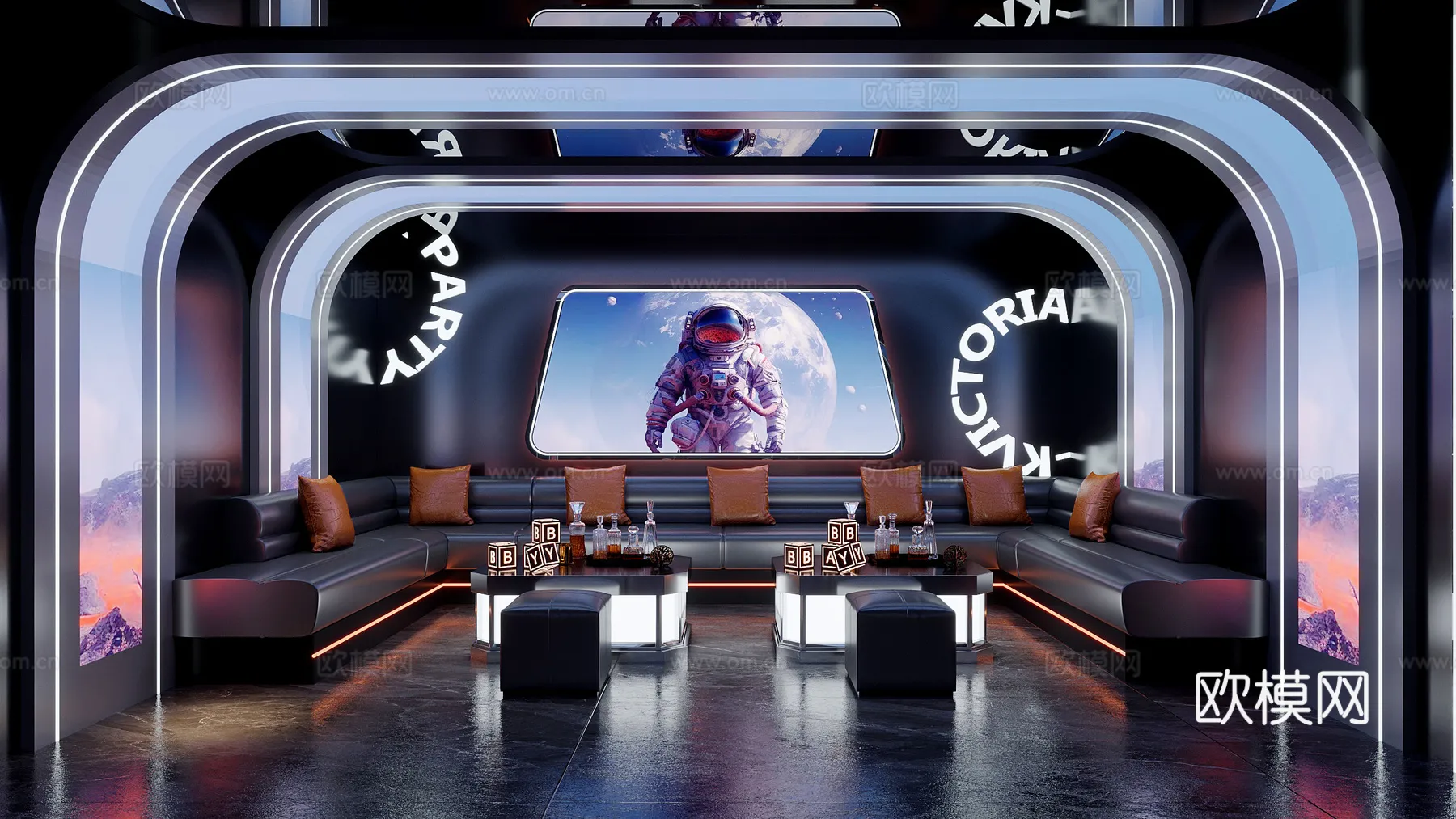 KTV Interior 3D Models - Karaoke - 135 - CORONA Render