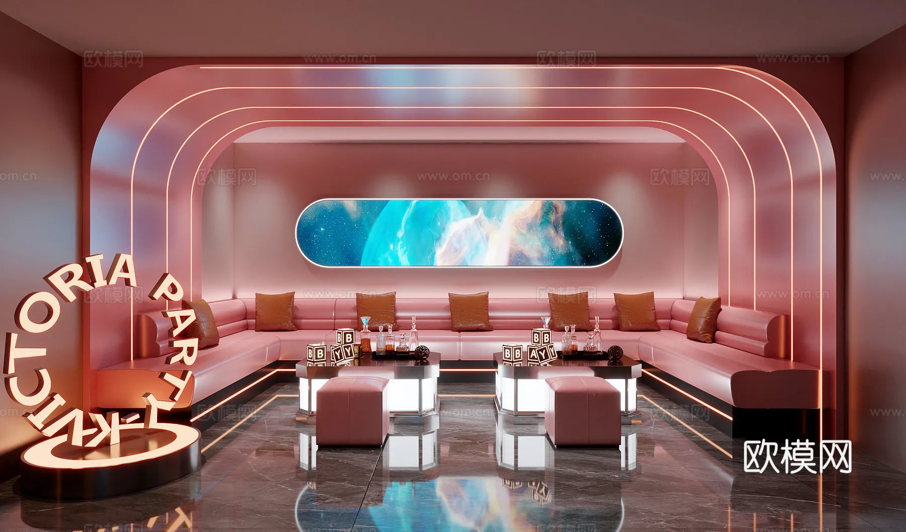 KTV Interior 3D Models - Karaoke - 137 - CORONA Render