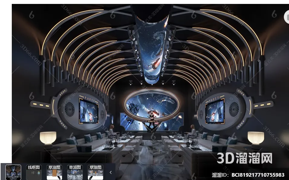 KTV Interior 3D Models - Karaoke - 139 - VRAY Render