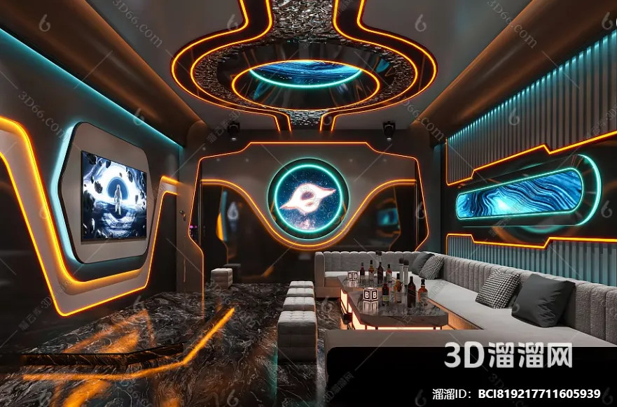 KTV Interior 3D Models - Karaoke - 140 - VRAY Render