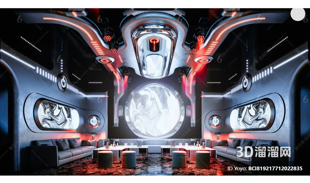 KTV Interior 3D Models - Karaoke - 141 - VRAY Render