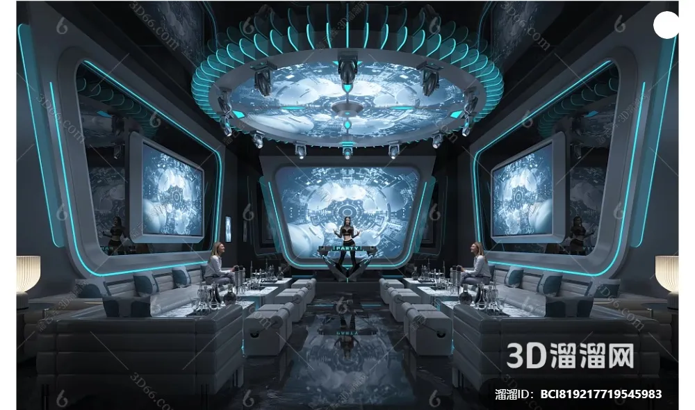 KTV Interior 3D Models - Karaoke - 144 - VRAY Render