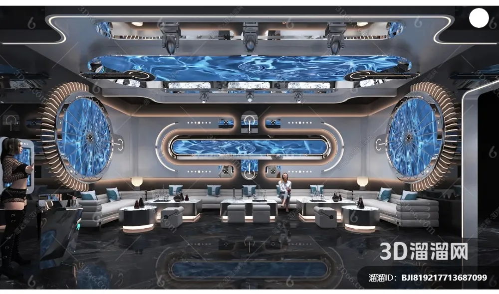 KTV Interior 3D Models - Karaoke - 146 - VRAY Render