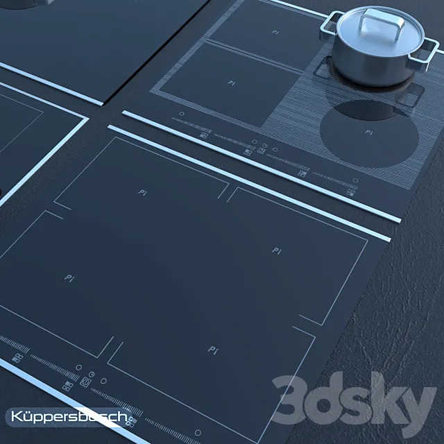 kueppersbusch hob Induktion - Gas 04 3D Model