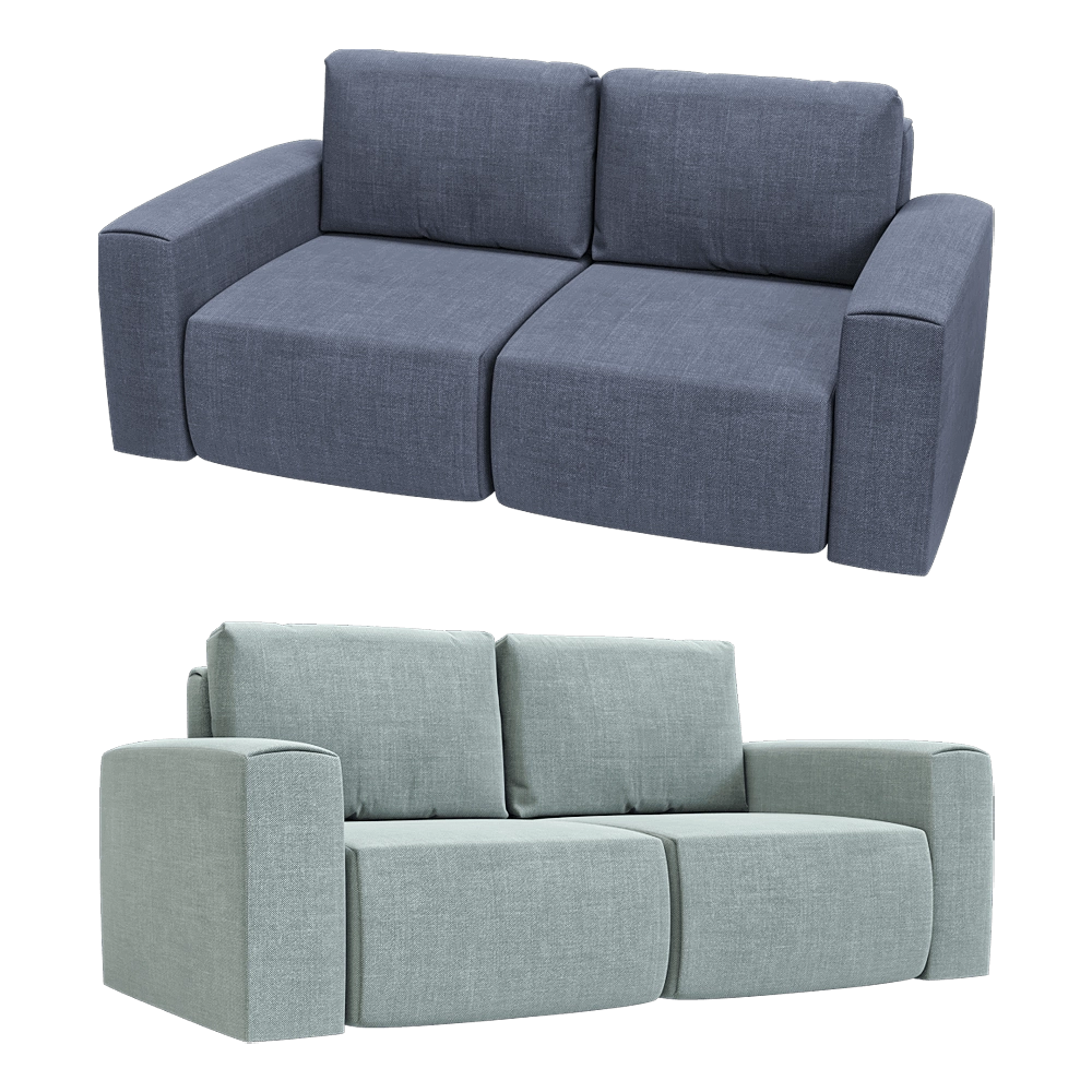 KULT  - 2-seat fixed sofa Aldo 3D Model