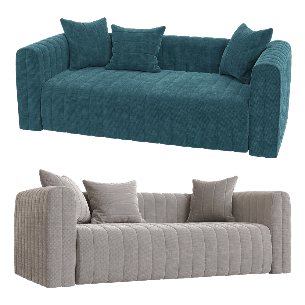 KULT  - 2-seater fixed sofa Bardi 2 3D Model