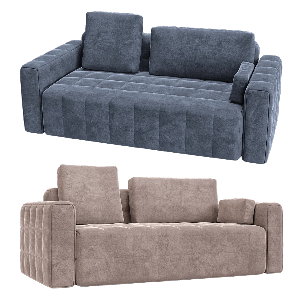 KULT  - 2-seater fixed sofa Block 2 3D Model