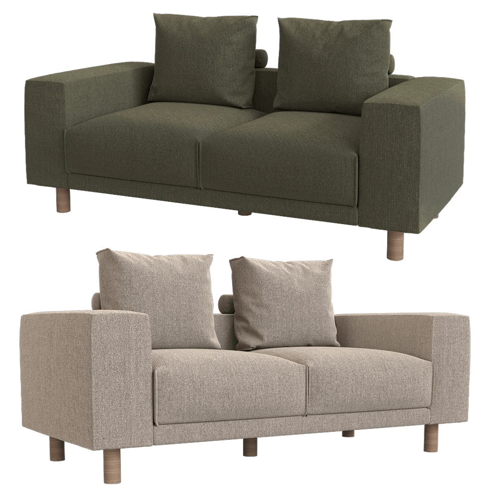 KULT  - 2-seater fixed sofa Fran 3D Model