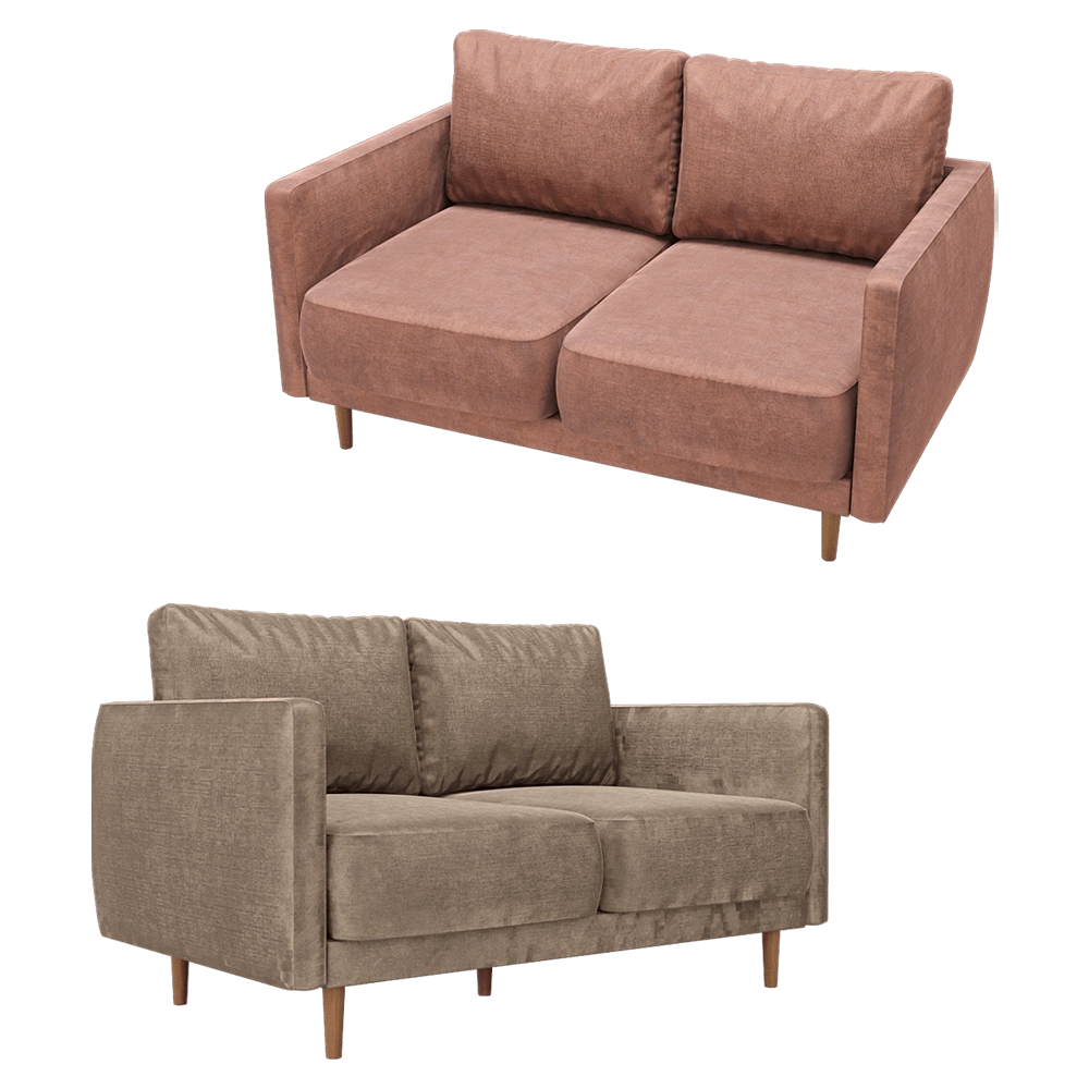 KULT  - 2-seater fixed sofa Rene 1 3D Model