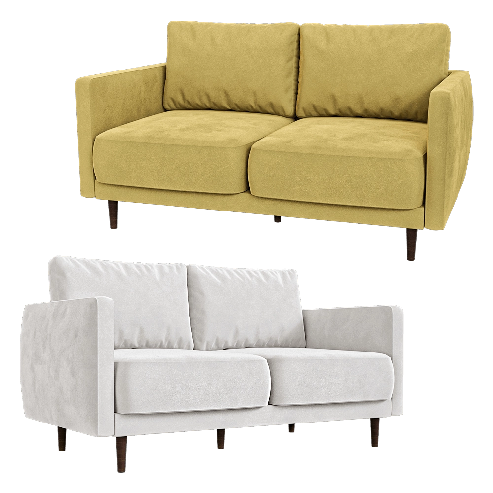 KULT  - 2-seater fixed sofa Rene 2 3D Model