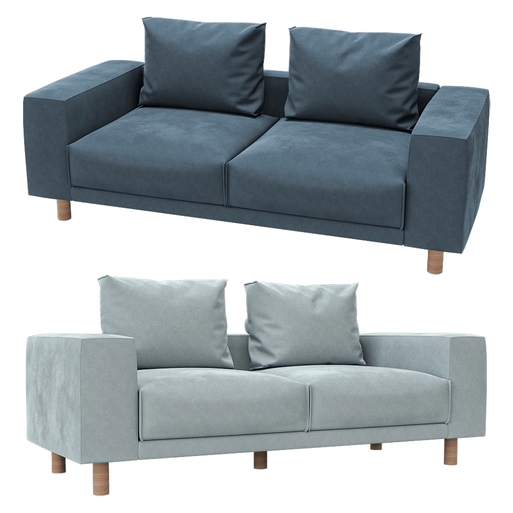 KULT  - 3-seat fixed sofa Fran 1 3D Model