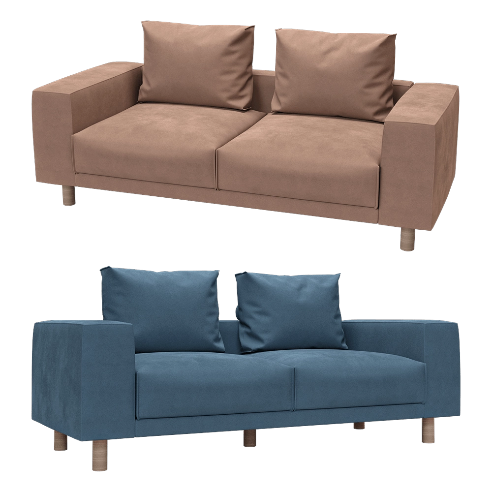 KULT  - 3-seat fixed sofa Fran 2 3D Model