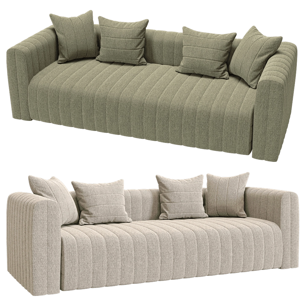 KULT  - 3-seater fixed sofa Bardi 1 3D Model