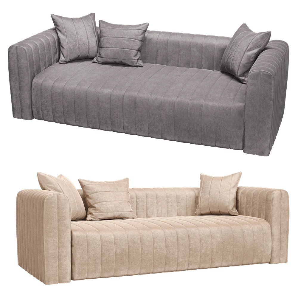 KULT  - 3-seater fixed sofa Bardi 2 3D Model
