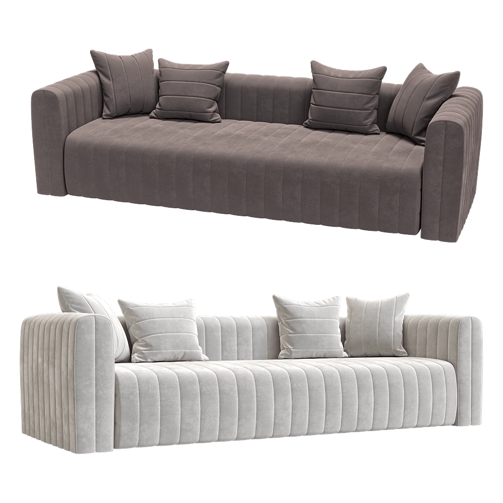 KULT  - 3-seater fixed sofa Bardi 3 3D Model