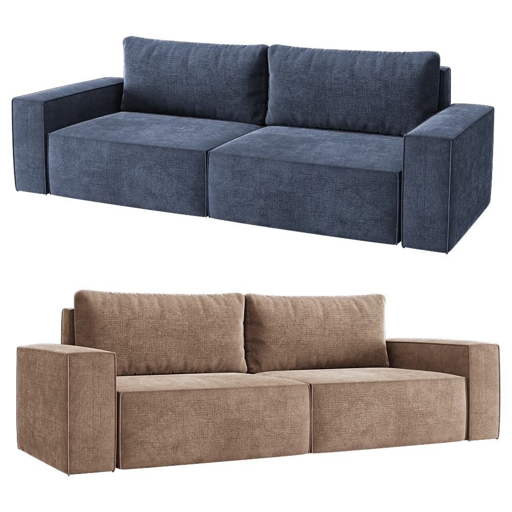 KULT  - 3-seater fixed sofa Erwin 3D Model