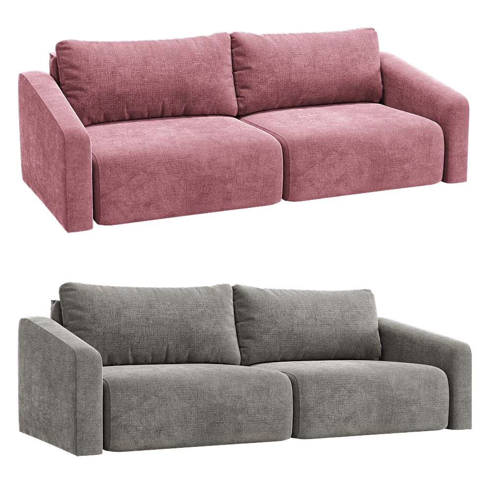 KULT - 3-seater fixed sofa Minku 3D Model