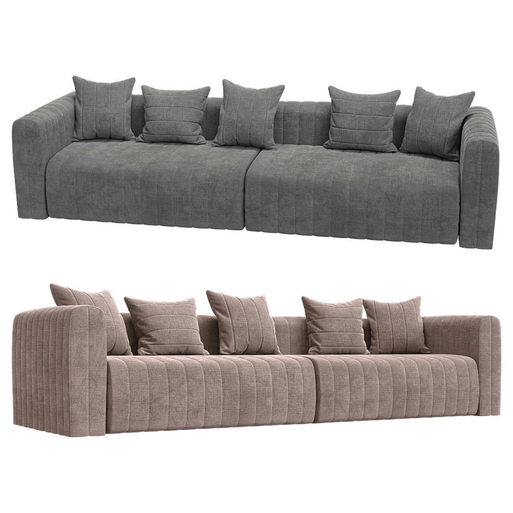 KULT  - 4-seater fixed sofa Bardi 3D Model