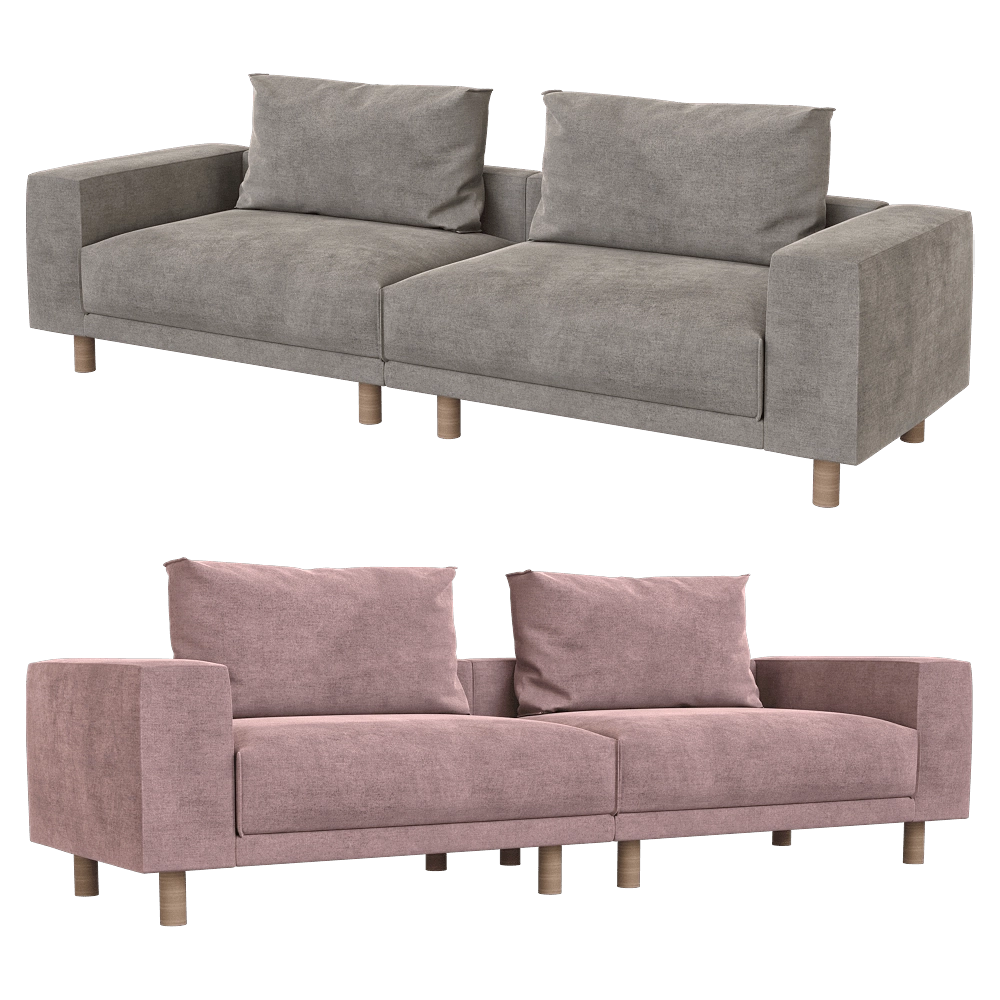 KULT  - 4-seater fixed sofa Fran 3D Model