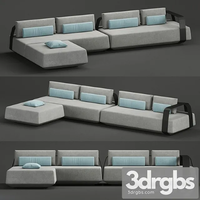 Kumo sofa by manutti 2 3D Model Free