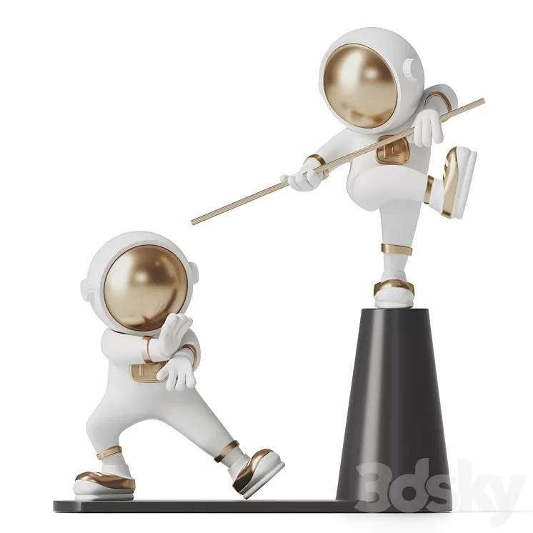 Kung fu astronaut 3D Model