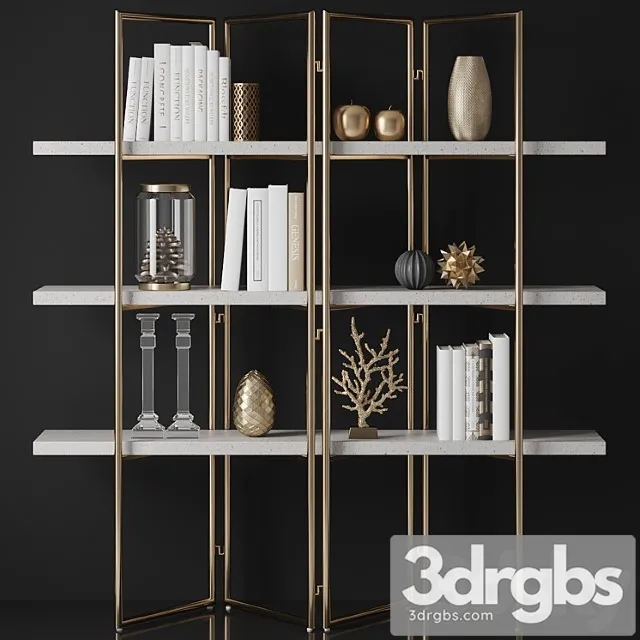 Kupa Concrete Bookcase 2 3D Model Download