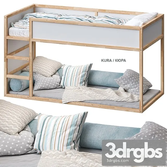 Kura Kura Double Bed 2 Ikea 3D Model Free