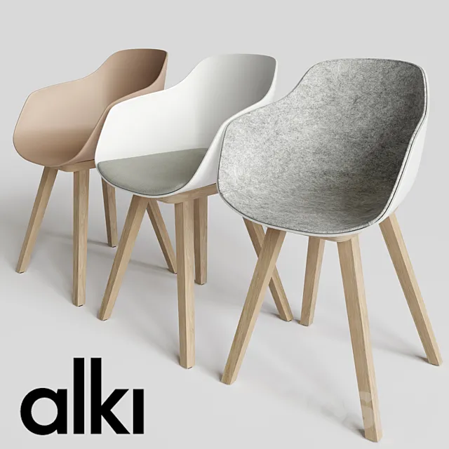 KUSKOA BI | Chair set 3DModel