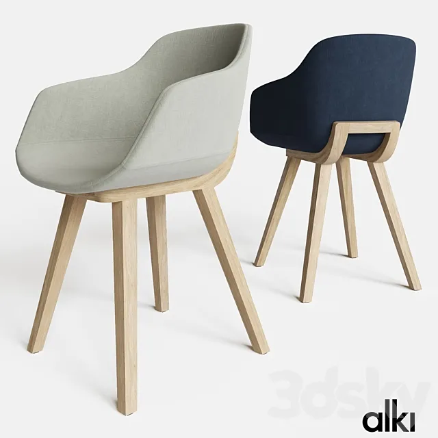 KUSKOA BI | Upholstered chair 3D Model
