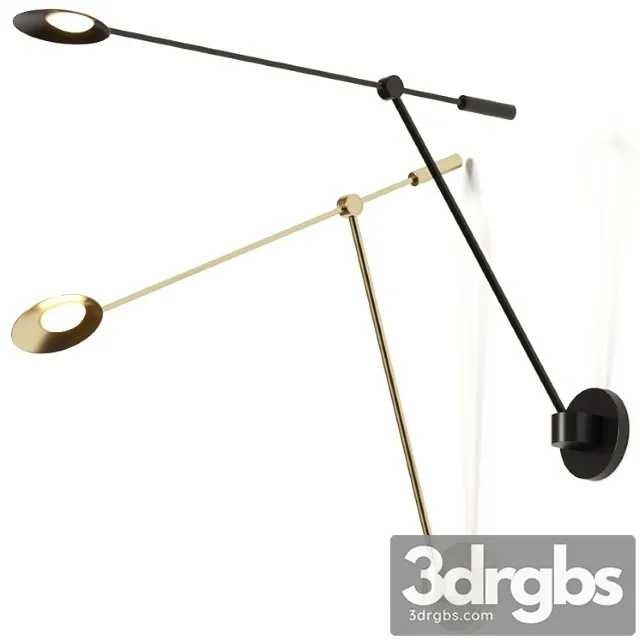 Kuzco Lighting Rotaire Arm Wall Lamp 3D Model Free