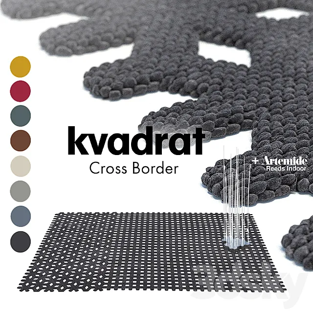 Kvadrat crossborder rug + reeds indoor 3D Model